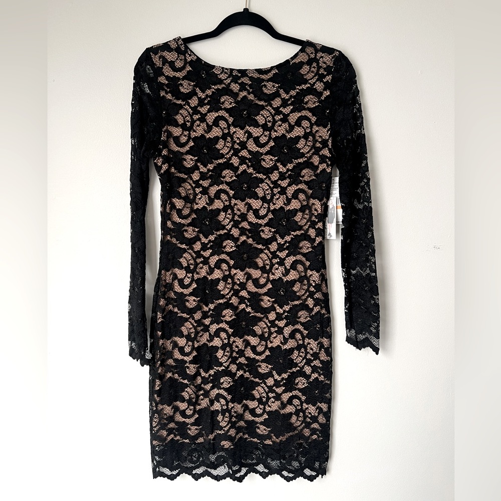 NWT Karen Kane Lace Black Dress